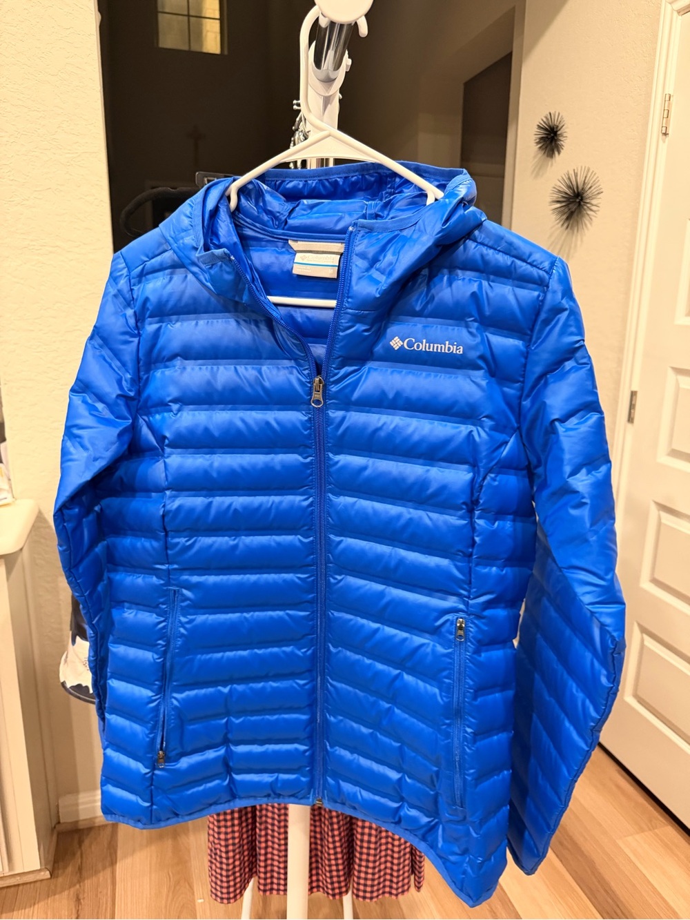 Columbia Kids Bright Blue Hooded Packable Puffer Jacket